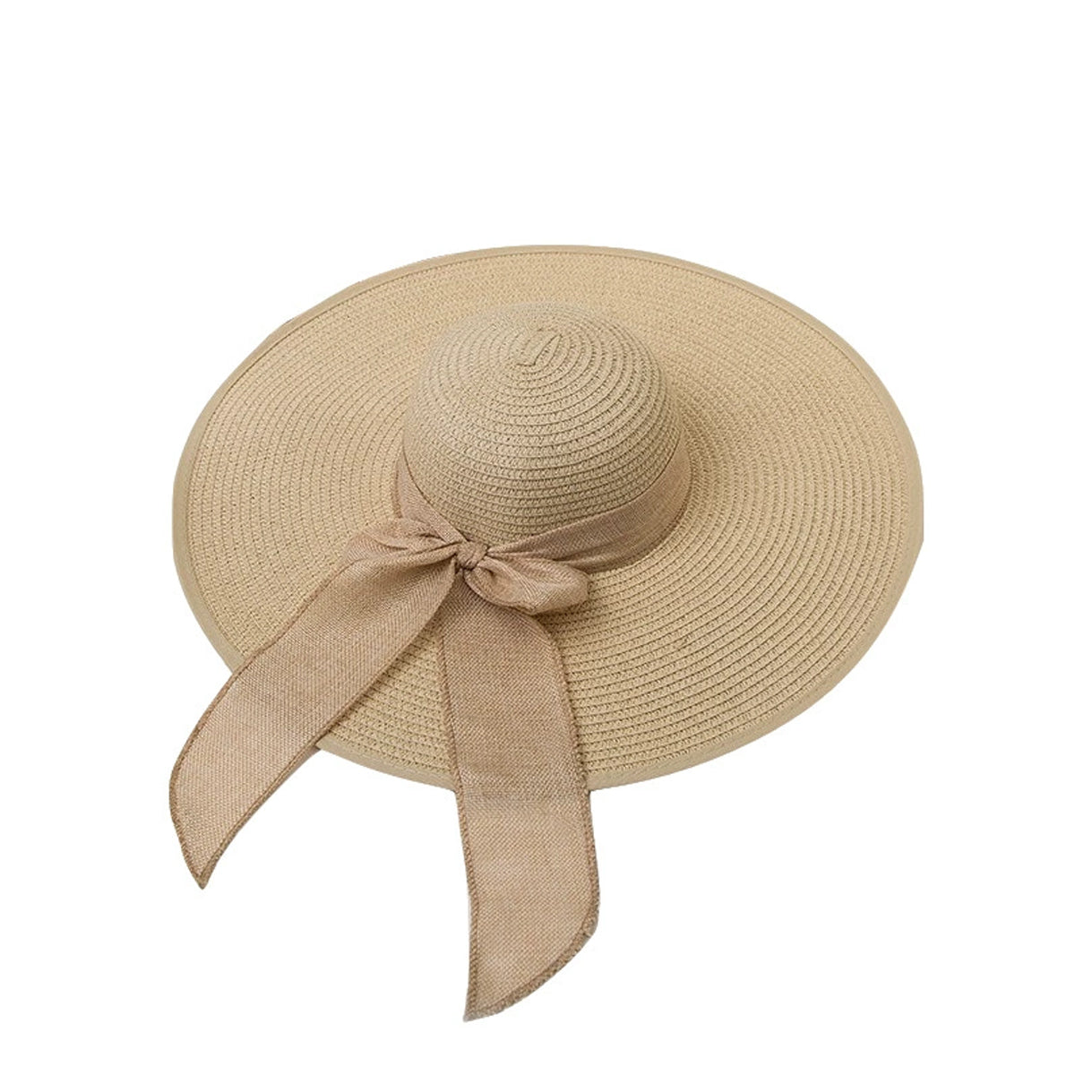 HUPSRC179 Summer Wide Brim Straw Uv Protection Hat Embroidery