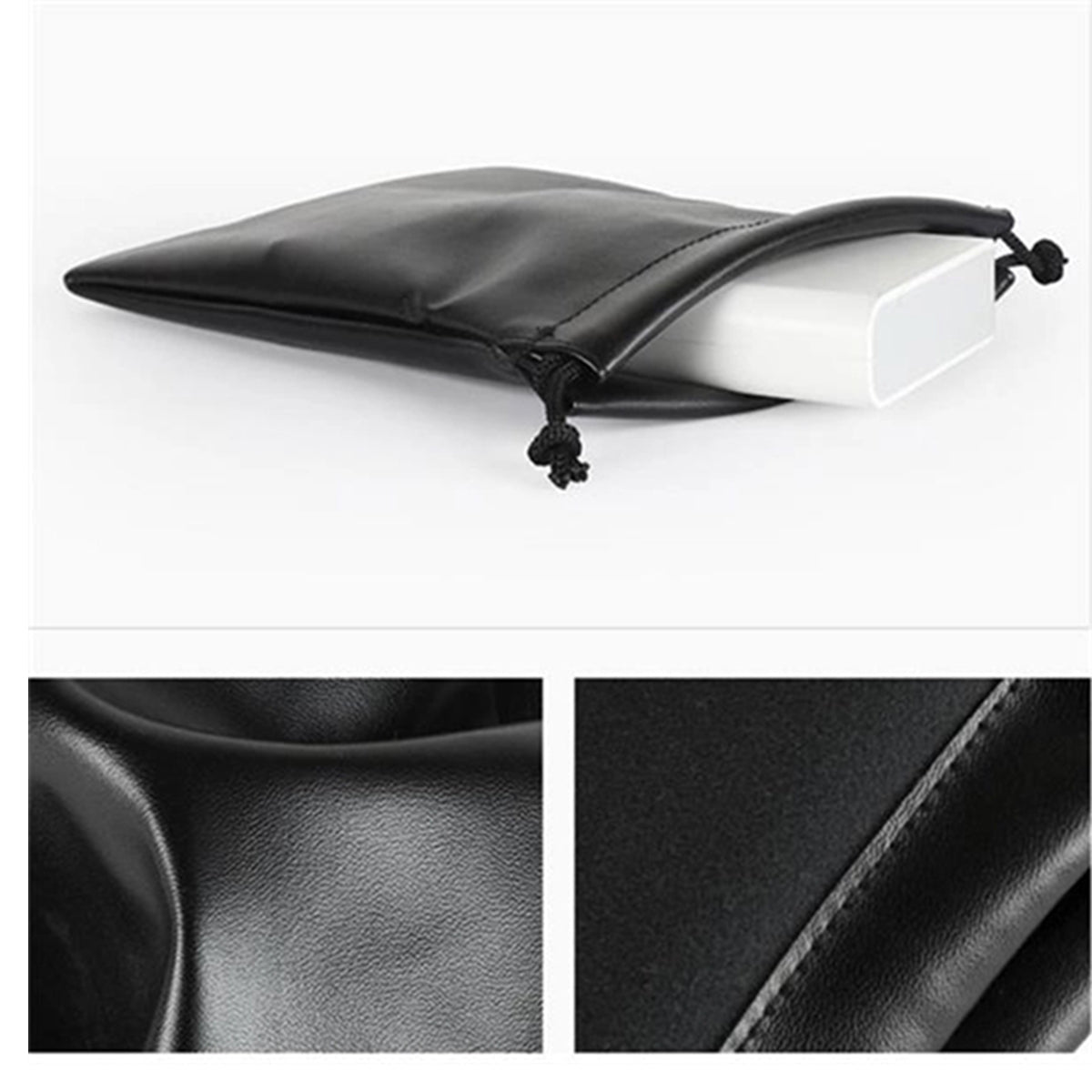 HUPSRC183 PU Leather Gift Drawstring Bag