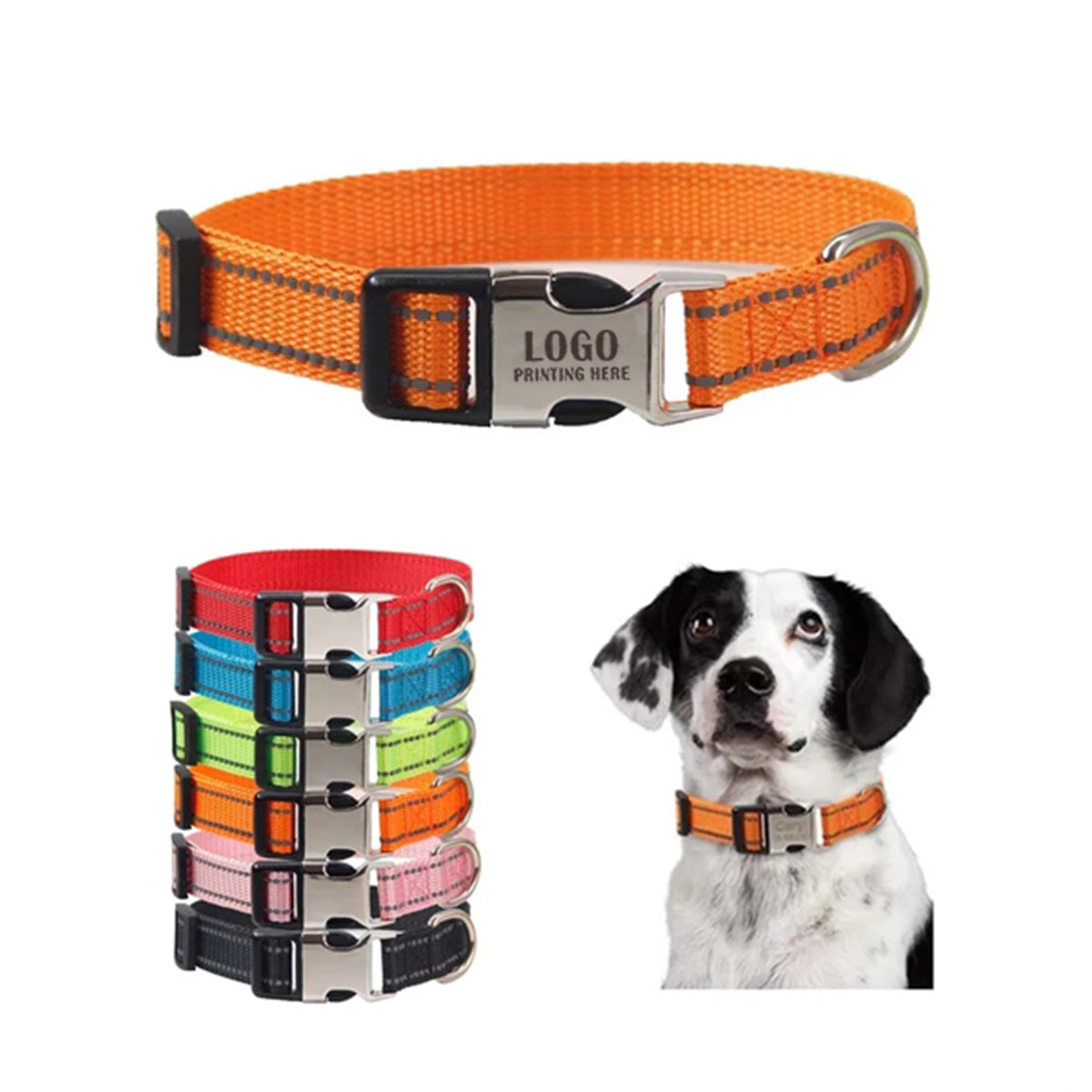 HUPSRC191 Dog Collar with Metal Buckle