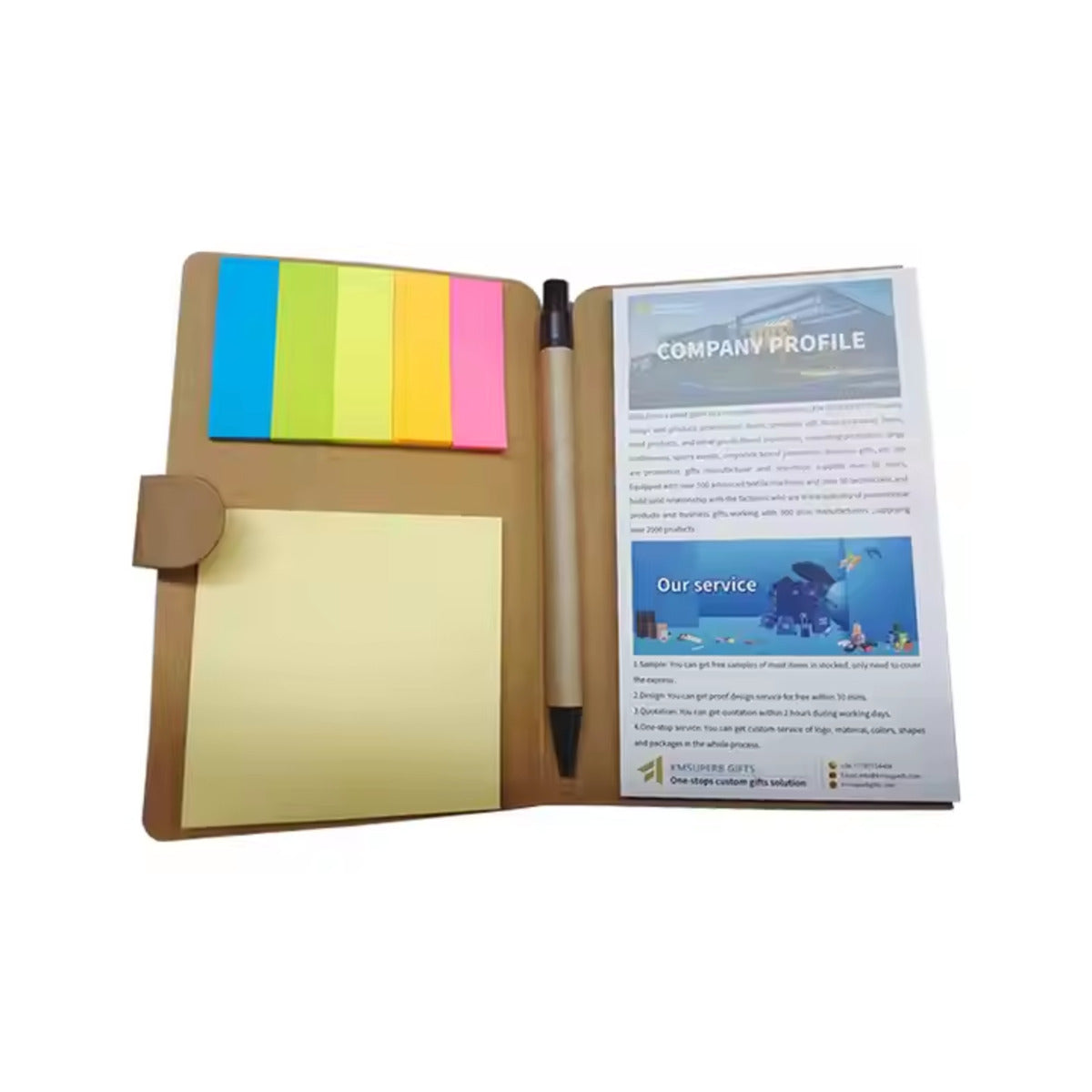 HUPSSX14 Sustainable Notebook And Sticky Note