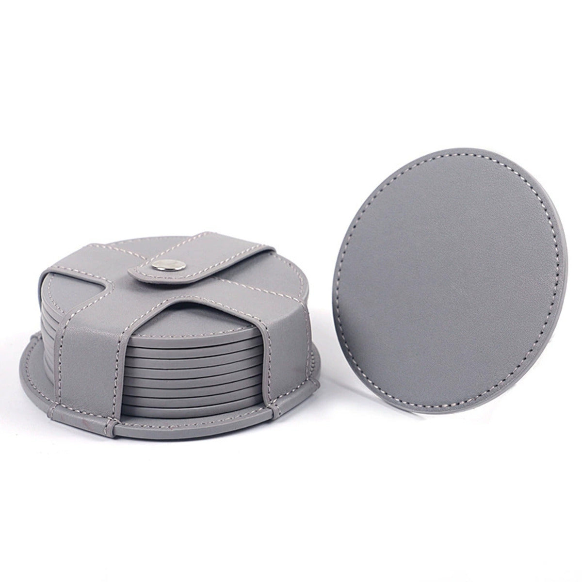 HUPSSX24 Stylish Leather Coaster Set