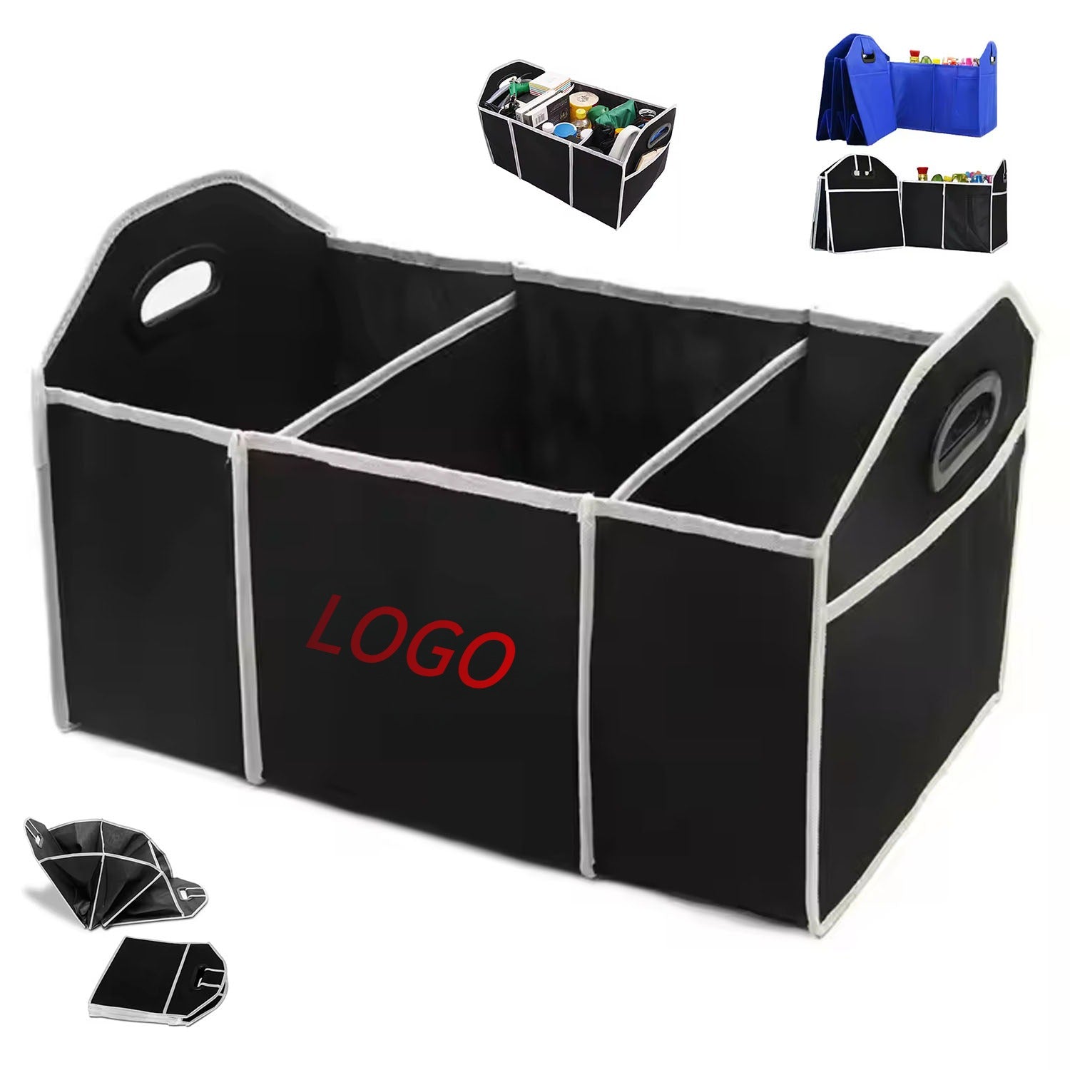 HUPSSX37Durable 3 Compartment Car Box