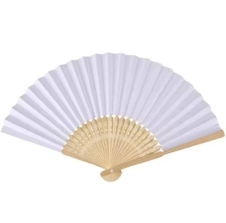 HUPSSY39 Folding Hand Fan With Bamboo Rib