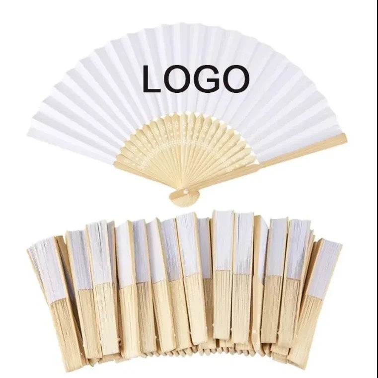 HUPSSY39 Folding Hand Fan With Bamboo Rib