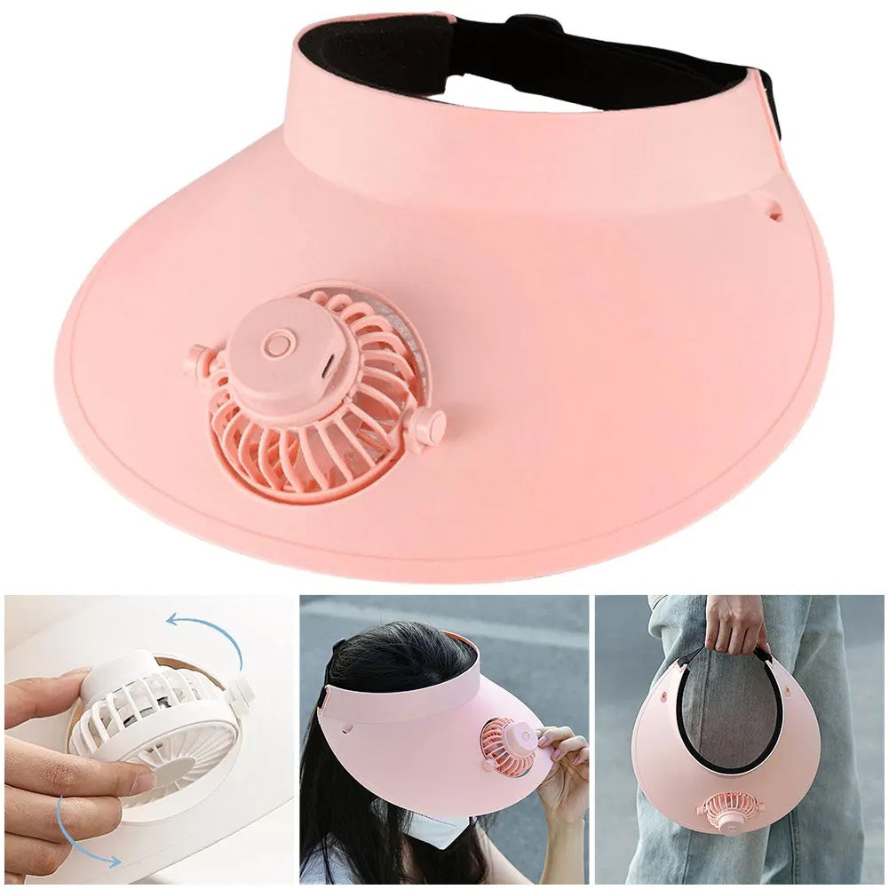 HUPSSY83 Sun Visor With Solar Fan