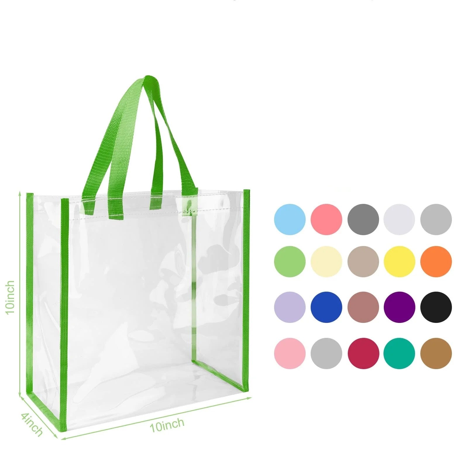 HUPSSY91 PVC Clear Tote Bags