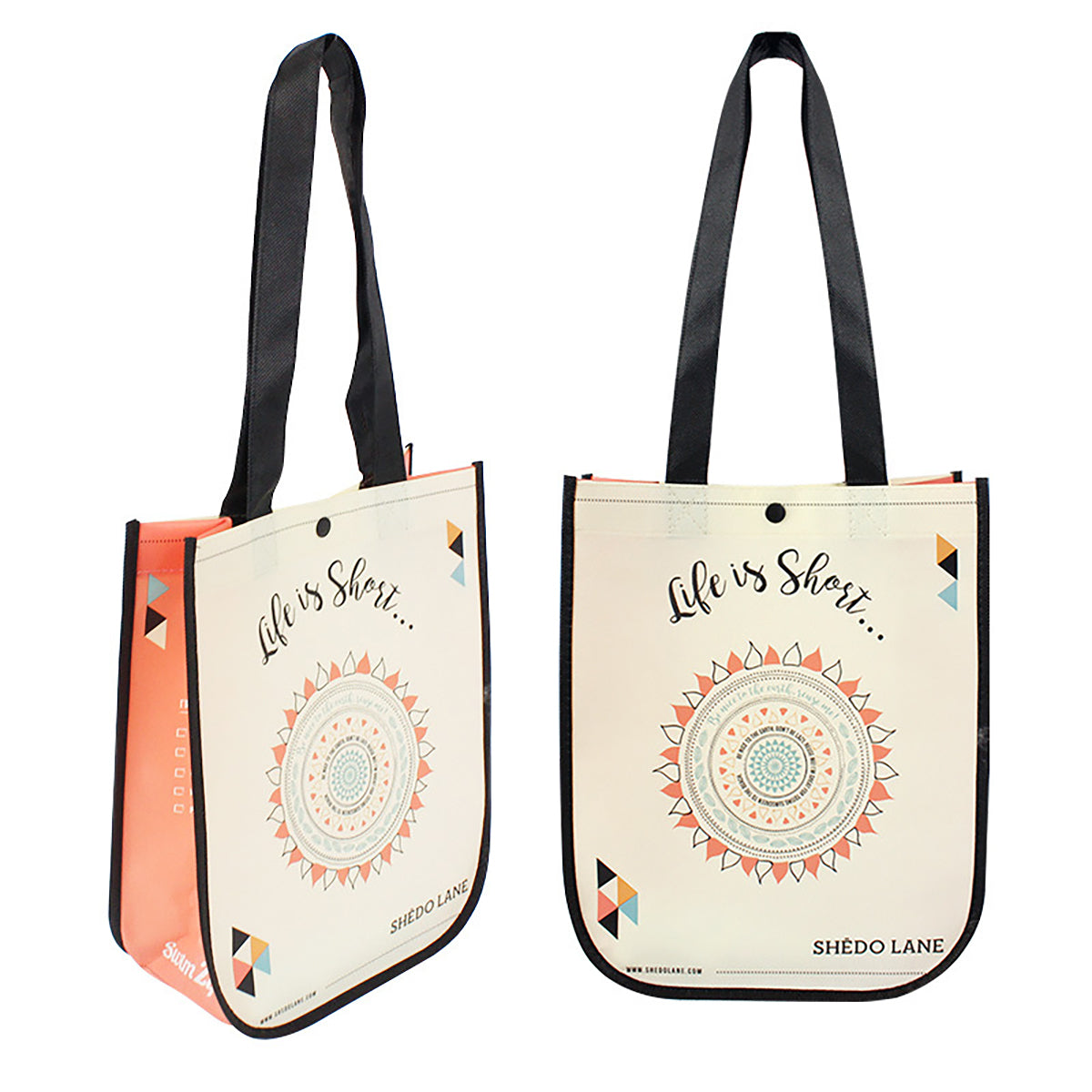 HUPSTL007 Small Laminated Waterproof Carryon Totes W/Round Corner