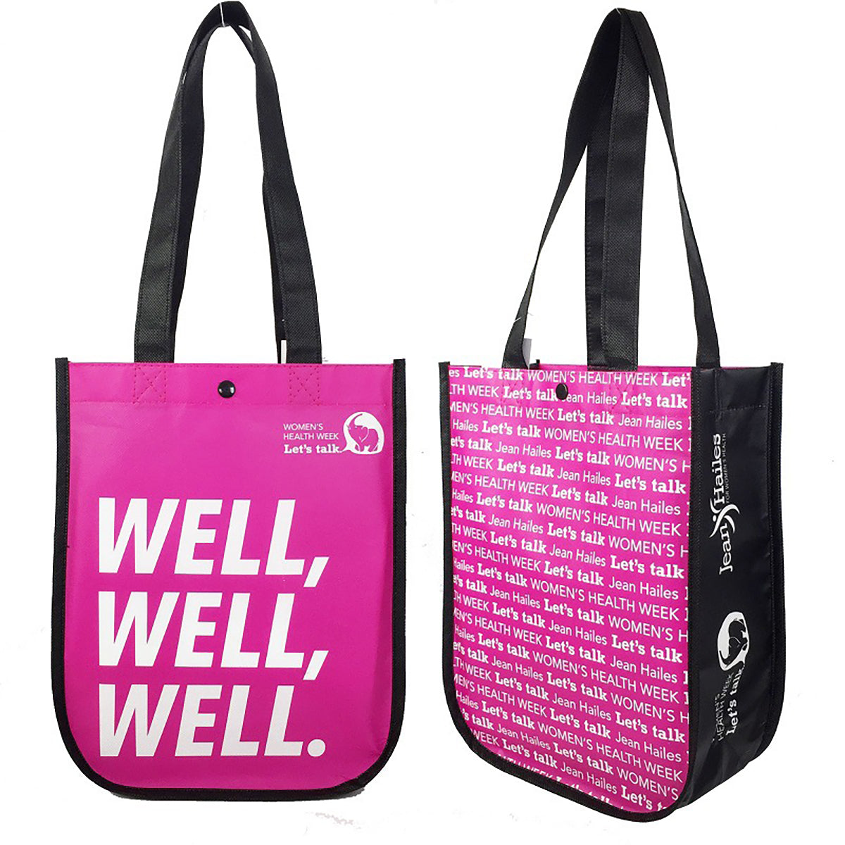 HUPSTL007 Small Laminated Waterproof Carryon Totes W/Round Corner