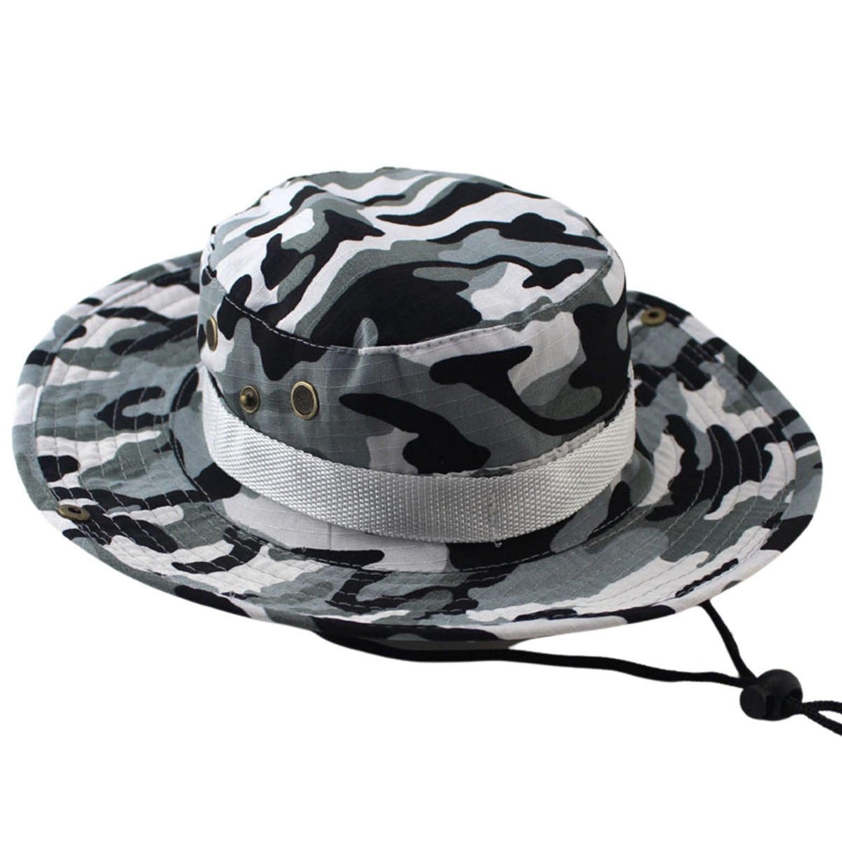 HUPSTL008 Wide Brim Cotton Adjustable Bucket Hats Caps