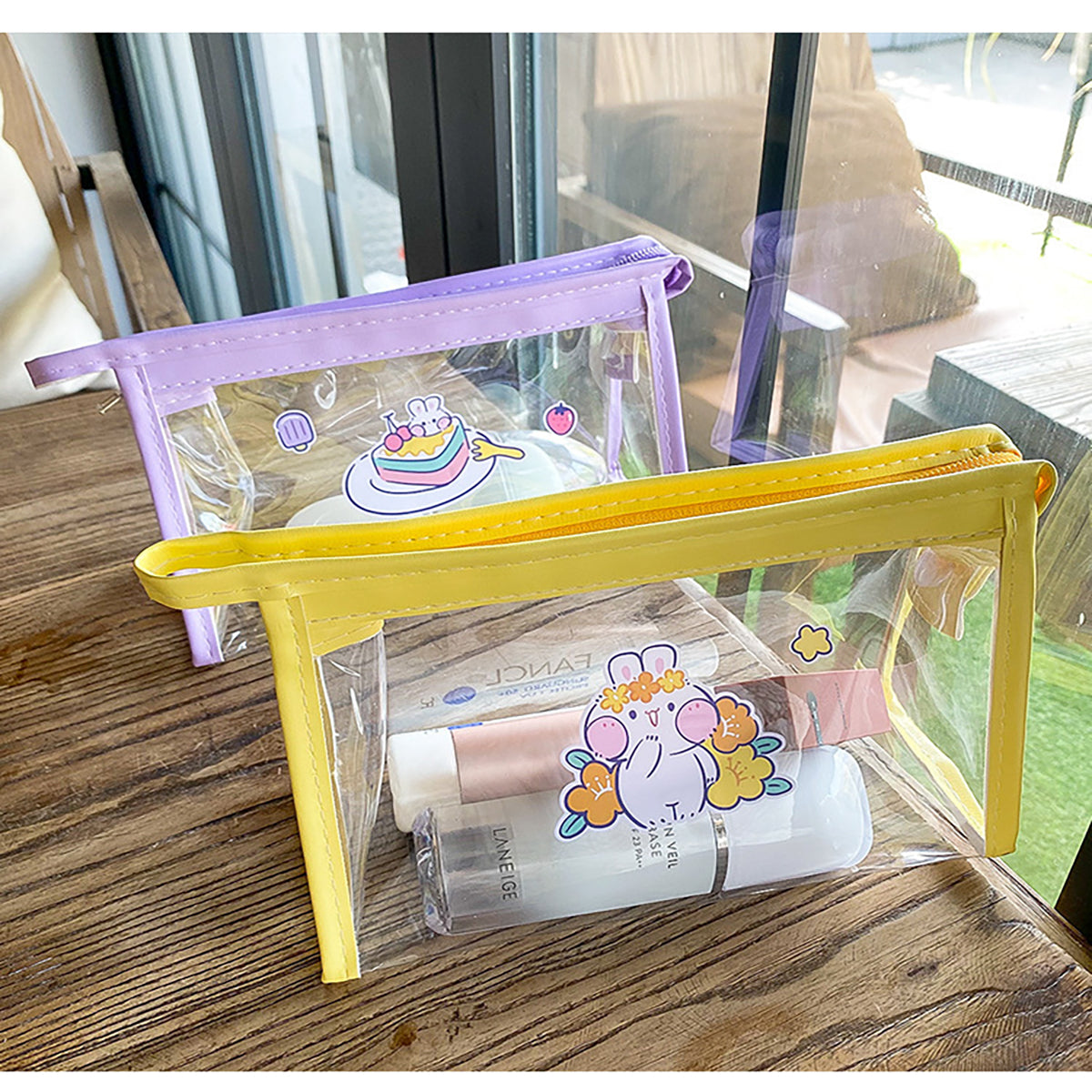 HUPSTL009 Customized PVC Transparent Cosmetic Pouch