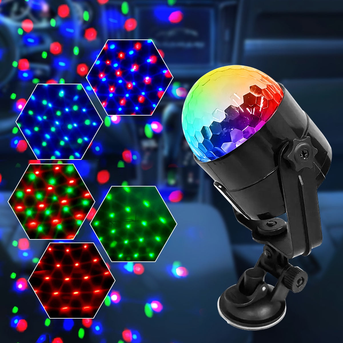 HUPSTL100 Remote Control Sound Activated Disco Party Light
