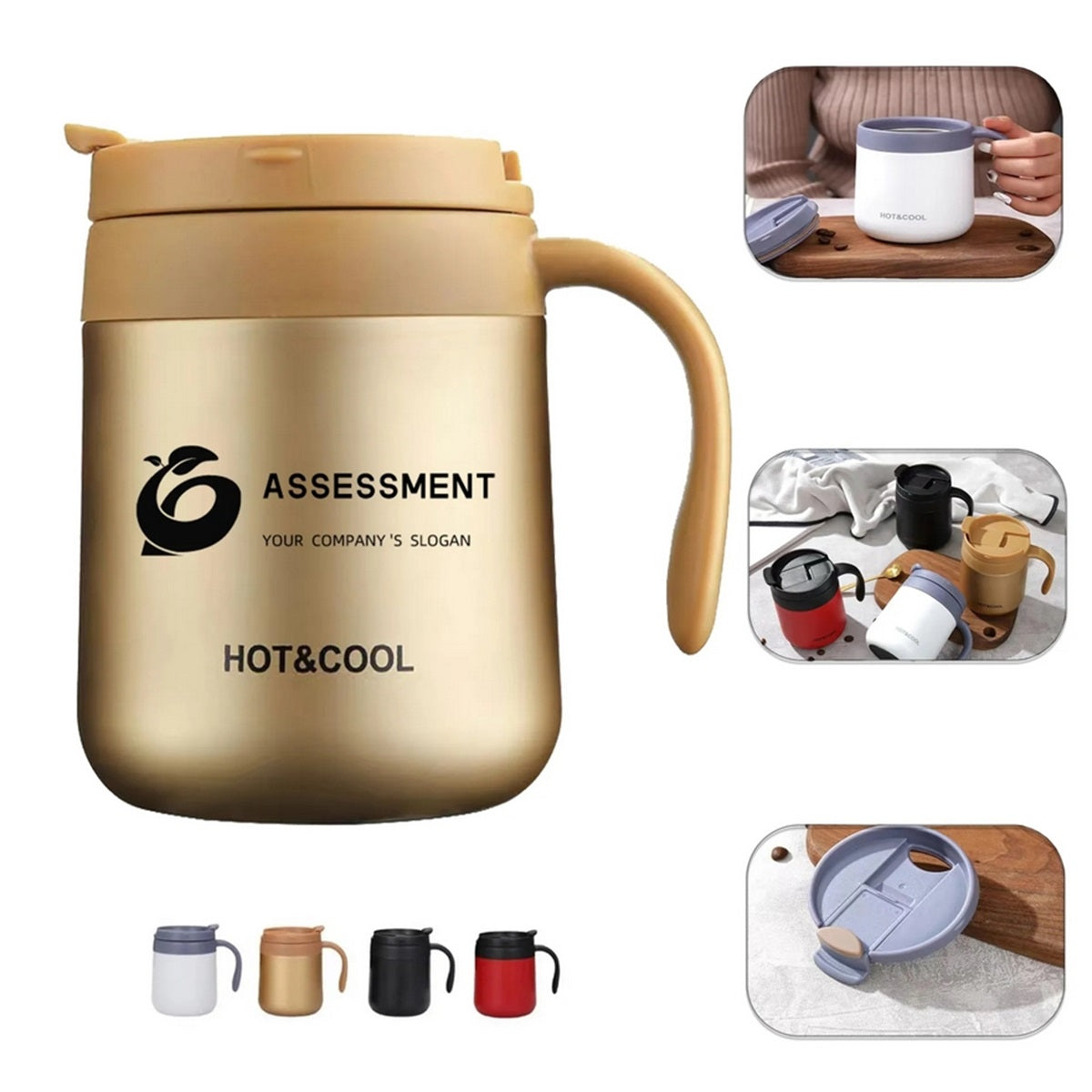 HUPSTL102 12 Oz Stainless Steel Coffee Mug