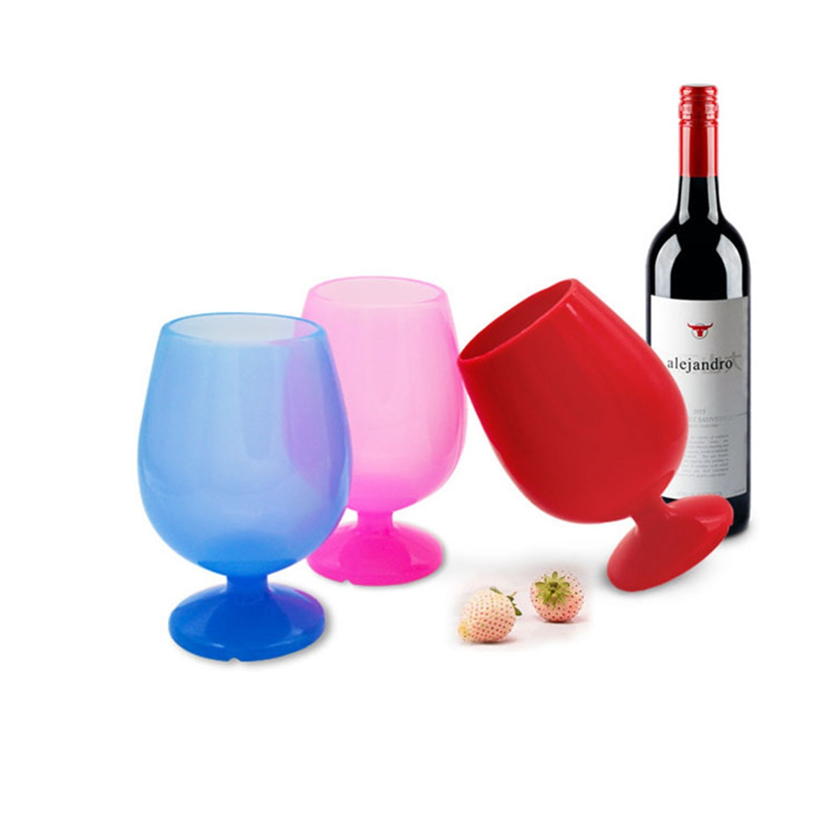 HUPSTL103 8 oz Silicone Wine Cup