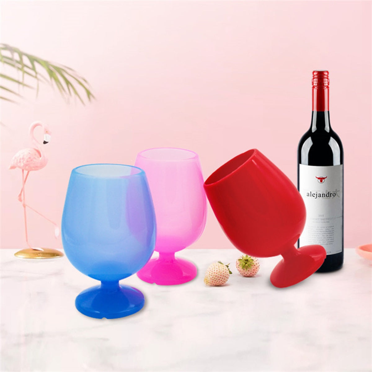 HUPSTL103 8 oz Silicone Wine Cup