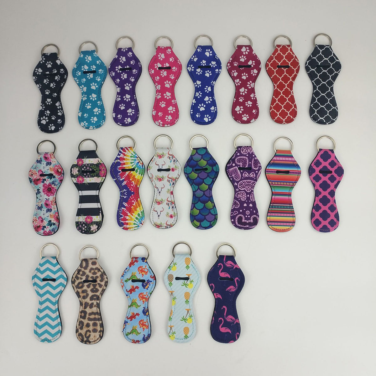 HUPSTL014 Neoprene Chapstick Holder Keychain
