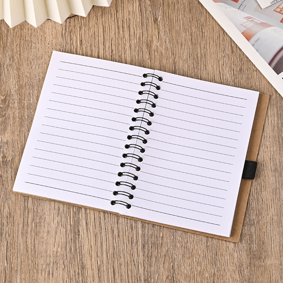 HUPSTL015 Kraft Paper Sticky Notebook With Pen
