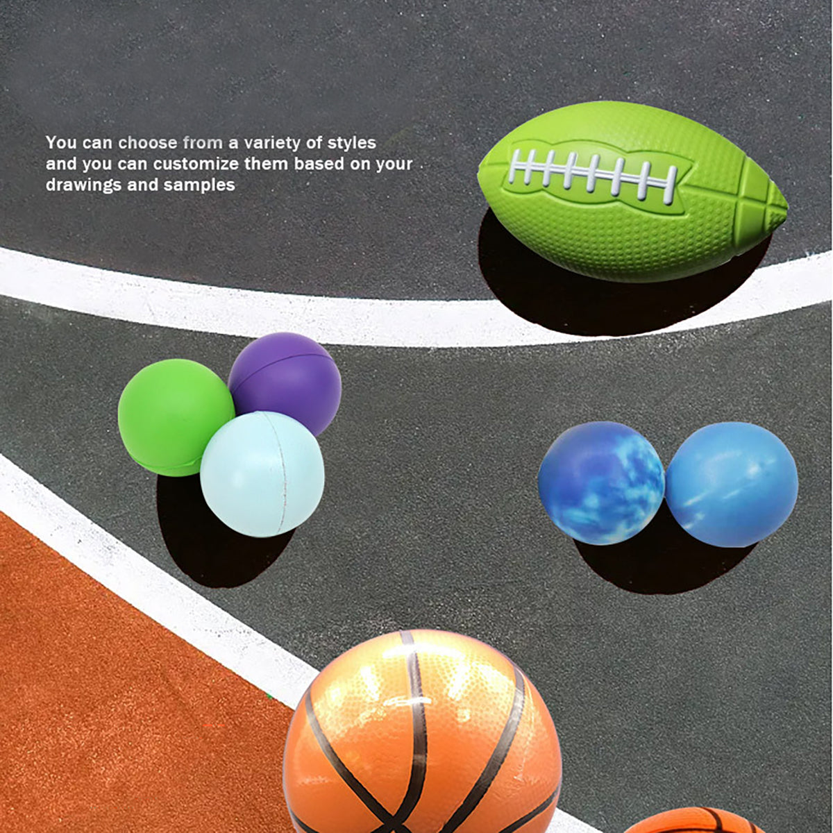 HUPSTL019 Printed Football Foam Stress Reliever Ball