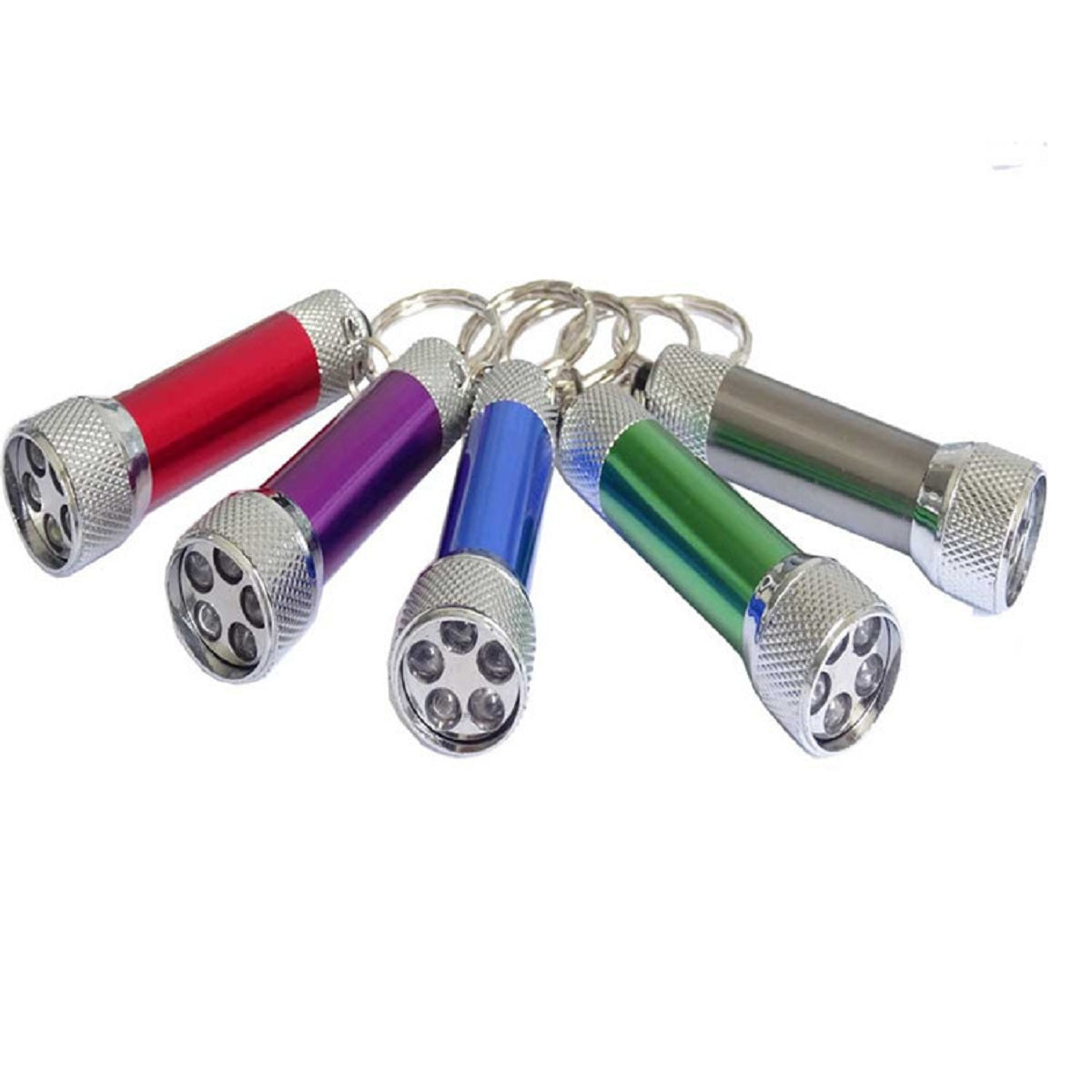 HUPSTL027 Bright Metal LED Mini Flashlight Keychain