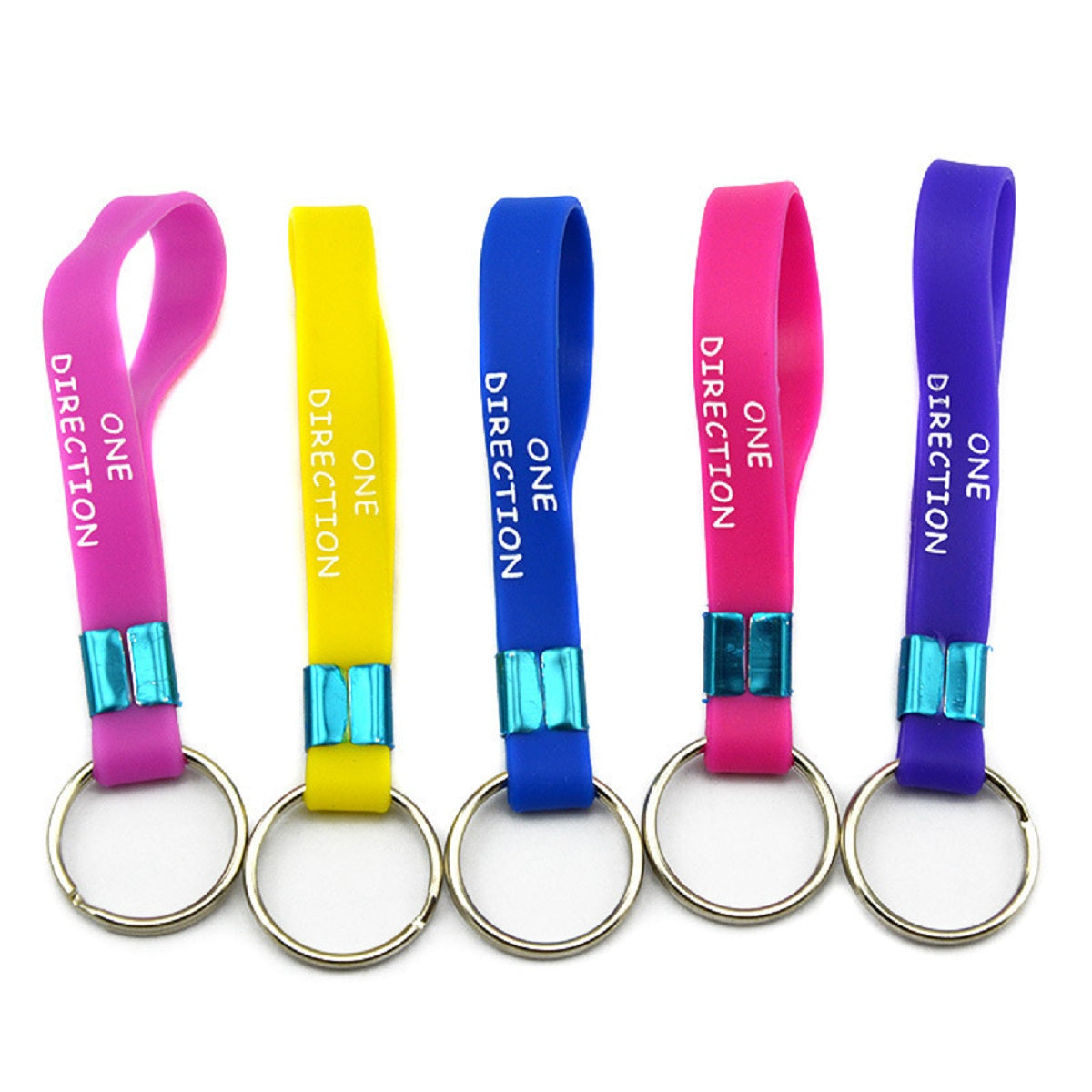 HUPSTL042 Embossed With Ink Silicone Bracelet Wristband Keychain