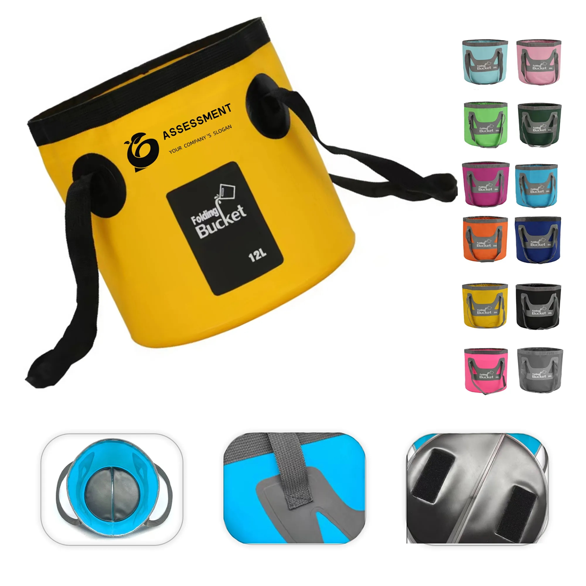 HUPSTL052 9L Foldable Waterproof Fishing Bucket