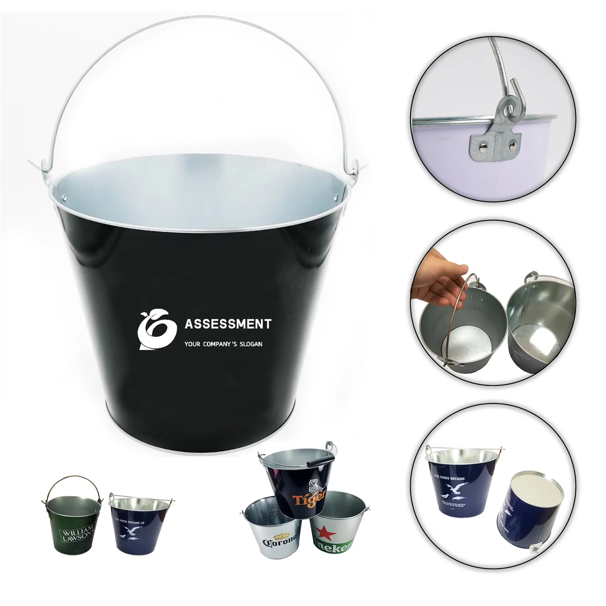HUPSTL056 5L Metal Ice Bucket