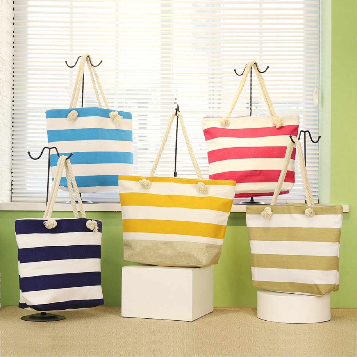 HUPSTL061 Canvas Boat Beach Tote