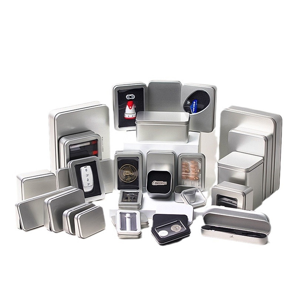 HUPSTL066 2.4"X0.4" Mini Silde Cover Tin Storage Box