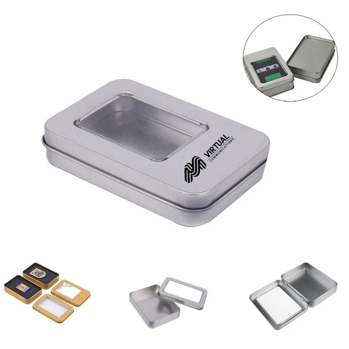 HUPSTL069 3.2"X2.4" Mini Tin Storage Box With Lid