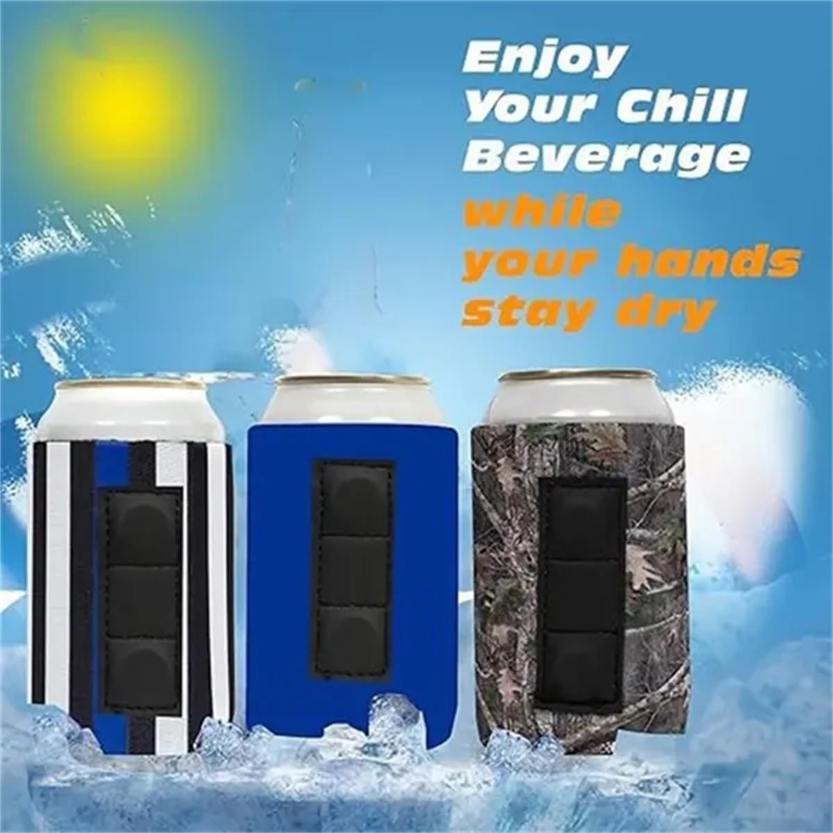 HUPSTL078 12 Oz Neoprene Magnetic Can holder