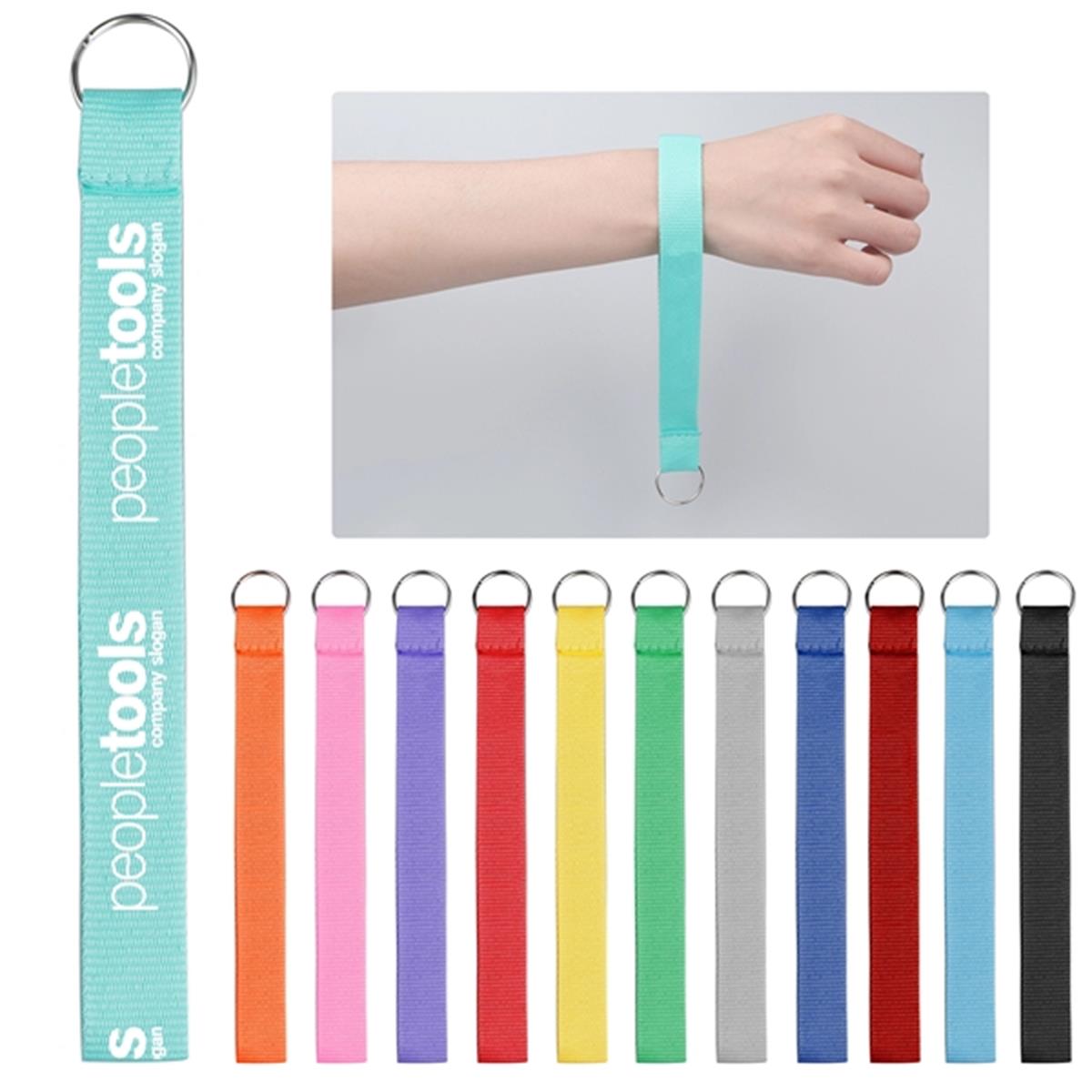 HUPSTL080 3/4" Silkscreen Wrist Lanyard Keychain