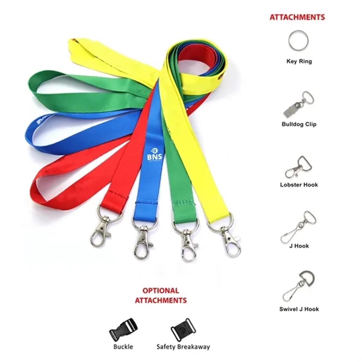 HUPSTL080 3/4" Silkscreen Wrist Lanyard Keychain