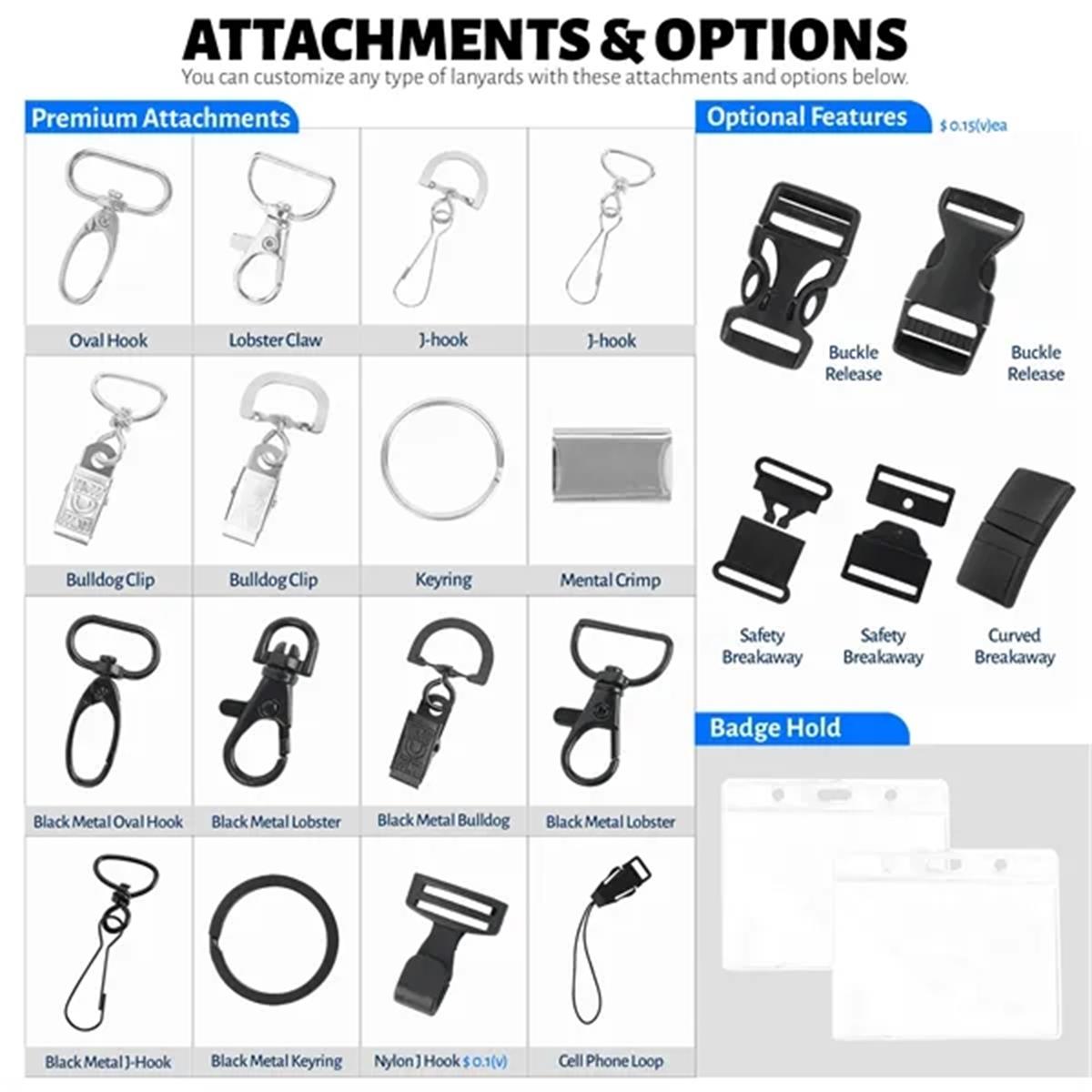 HUPSTL080 3/4" Silkscreen Wrist Lanyard Keychain