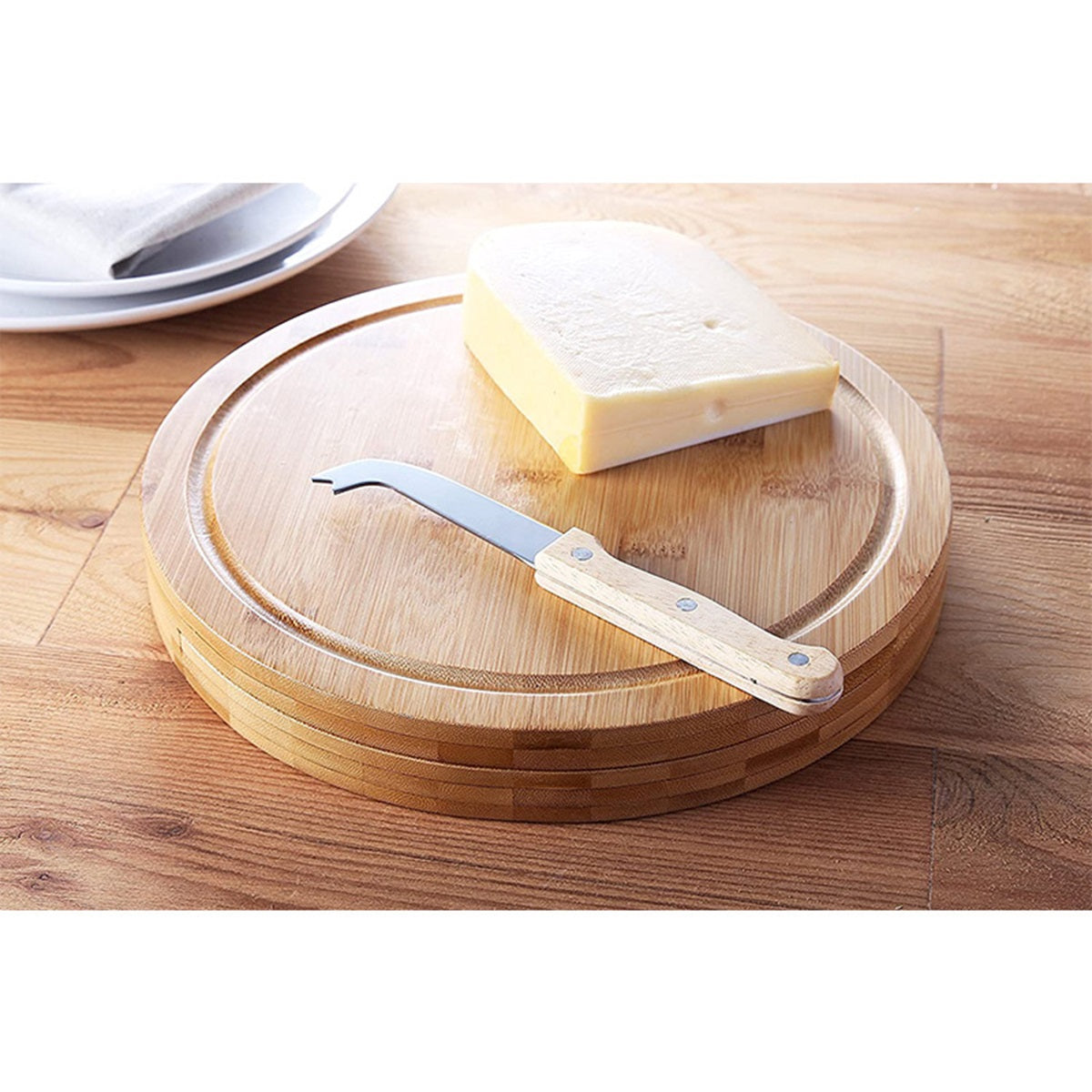HUPSTL092 Wood Cheese Board With Tools
