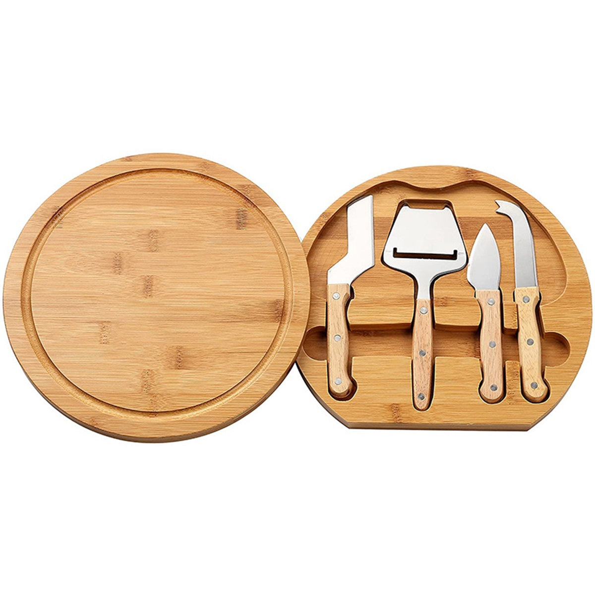 HUPSTL092 Wood Cheese Board With Tools