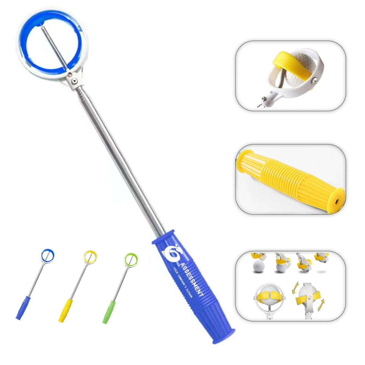 HUPSTL119 Telescopic Stainless Steel Golf Ball Retriever