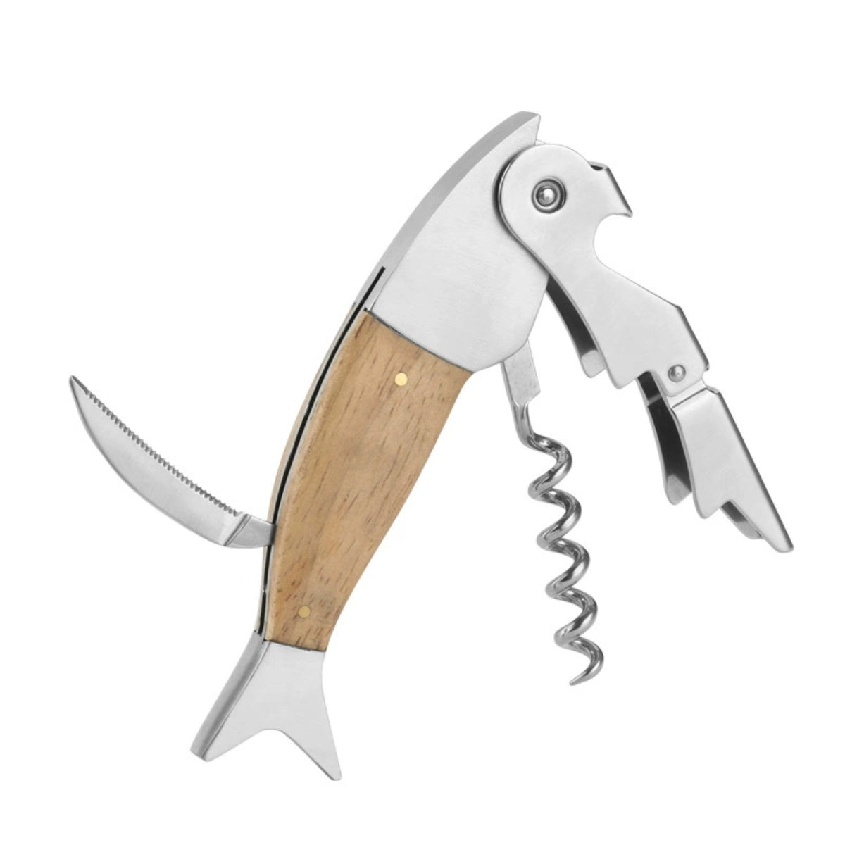 HUPSTL129 Lightwood Fish Corkscrew