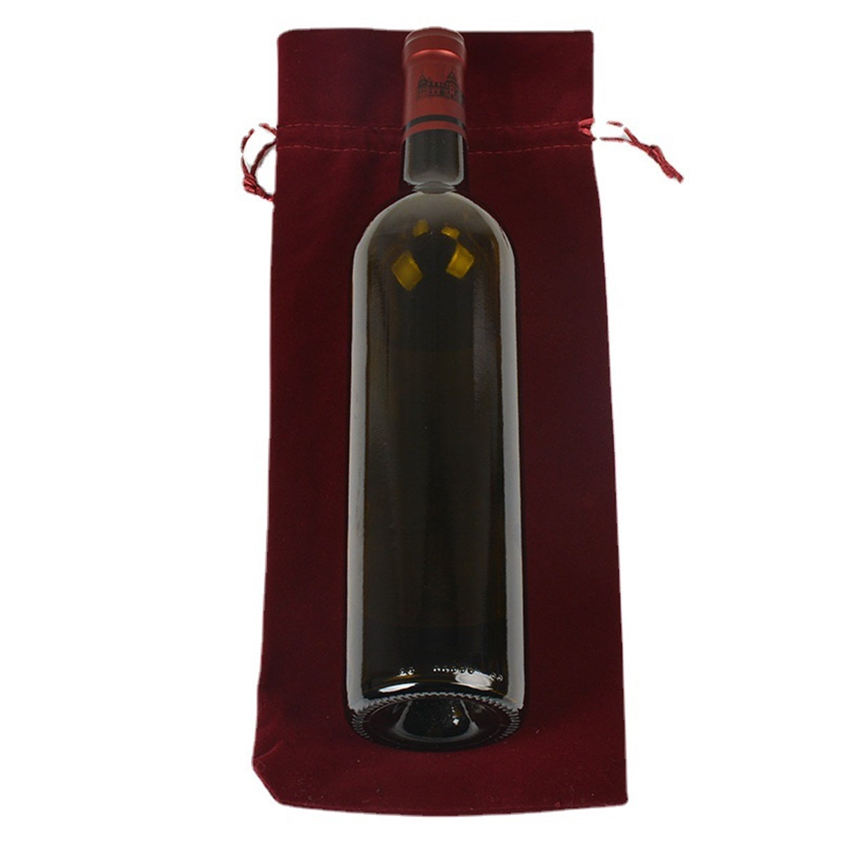 HUPSTL144 Burlap Wine Bottle Bags With Drawstring