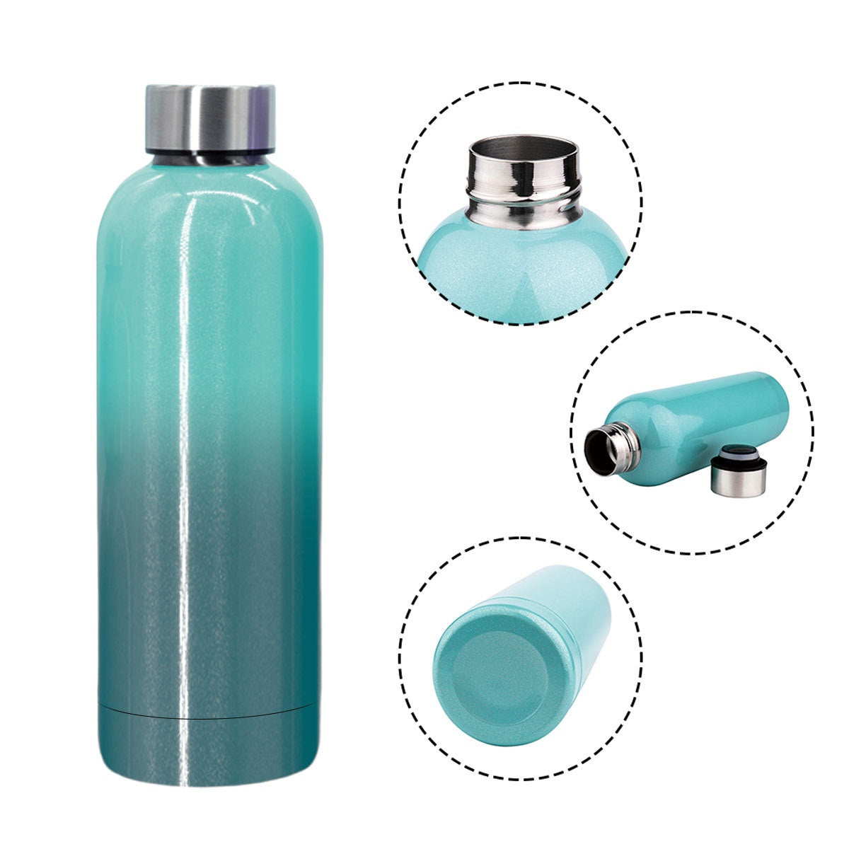 HUPSTL148 Small Mouth Straight Water Bottle