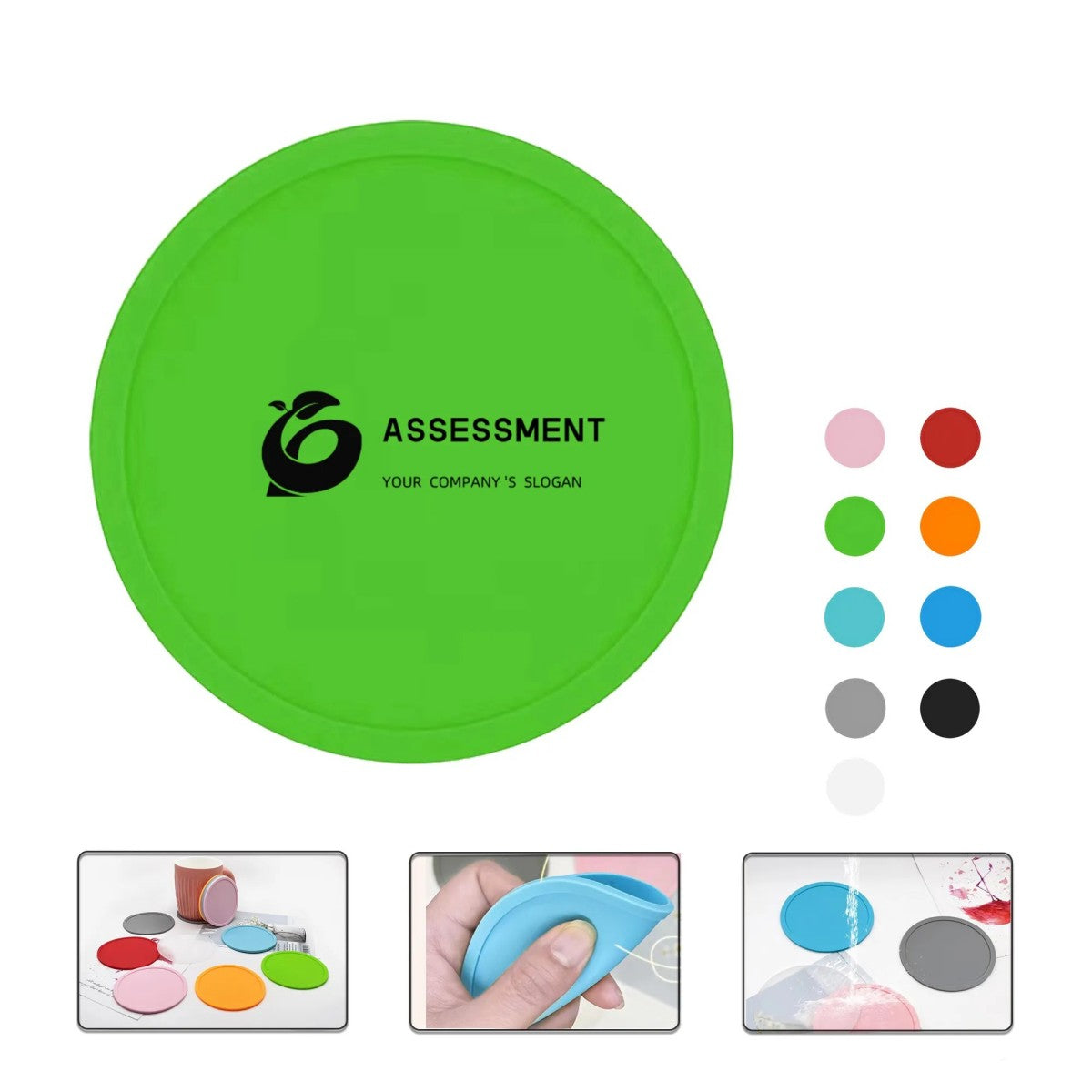 HUPSTL157 Soft PVC Rubber Coaster