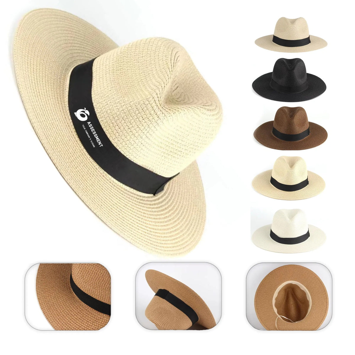 HUPSTL163 Straw Panama Hat