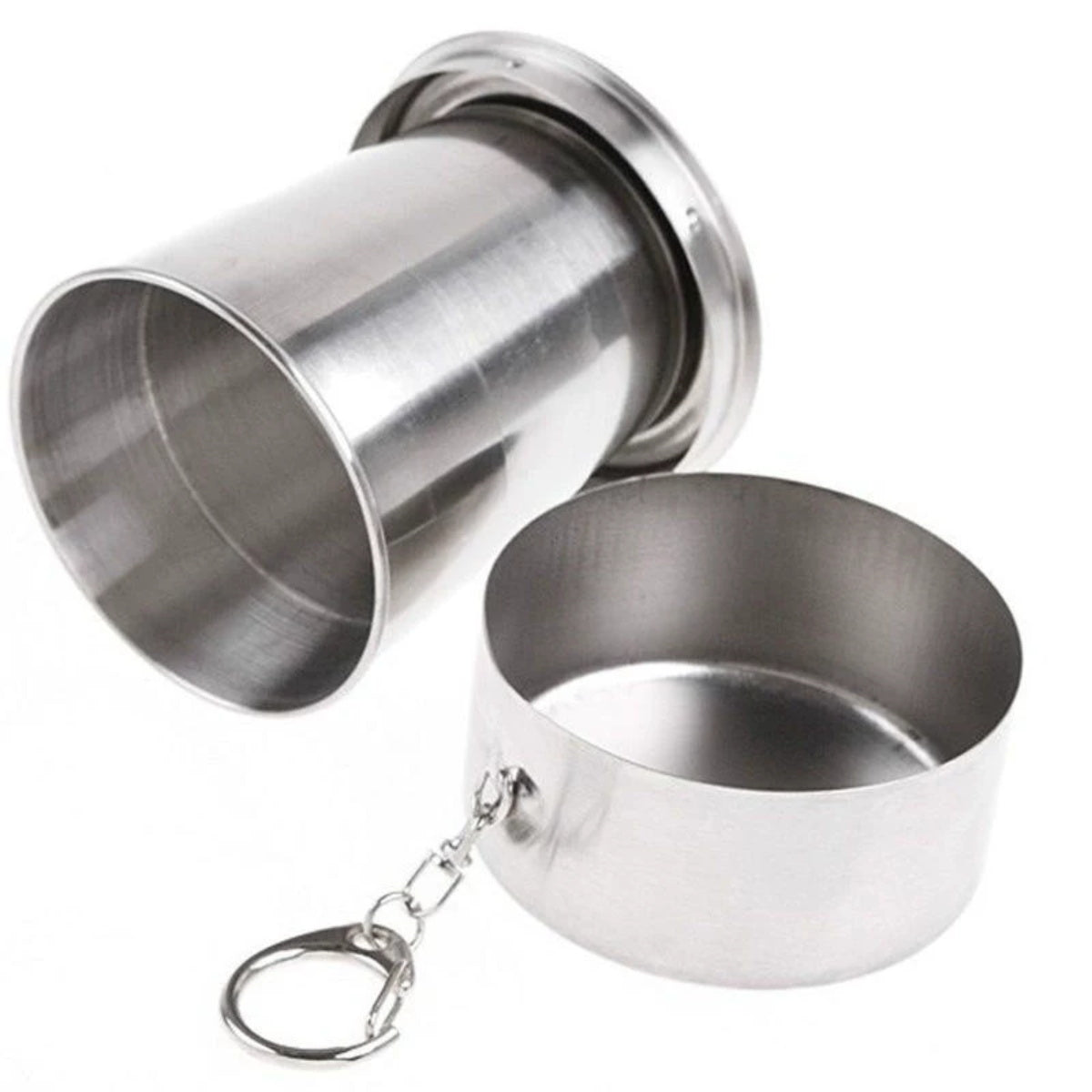 HUPSTL165 2 Oz Stainless Steel Collapsible Shot Cup
