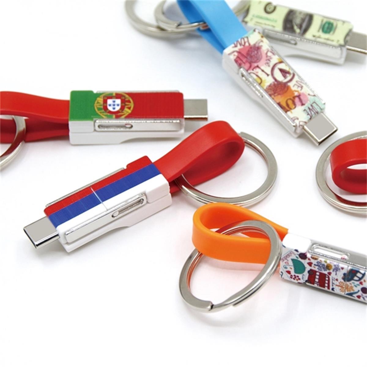 HUPSTL186 3-In-1 Keychain Charging Cable