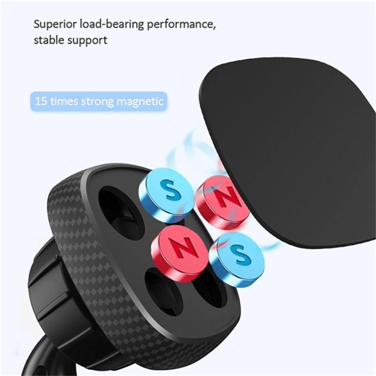 HUPSTL190 Hands-Free Stand Magnetic Mount Phone Holder For Car