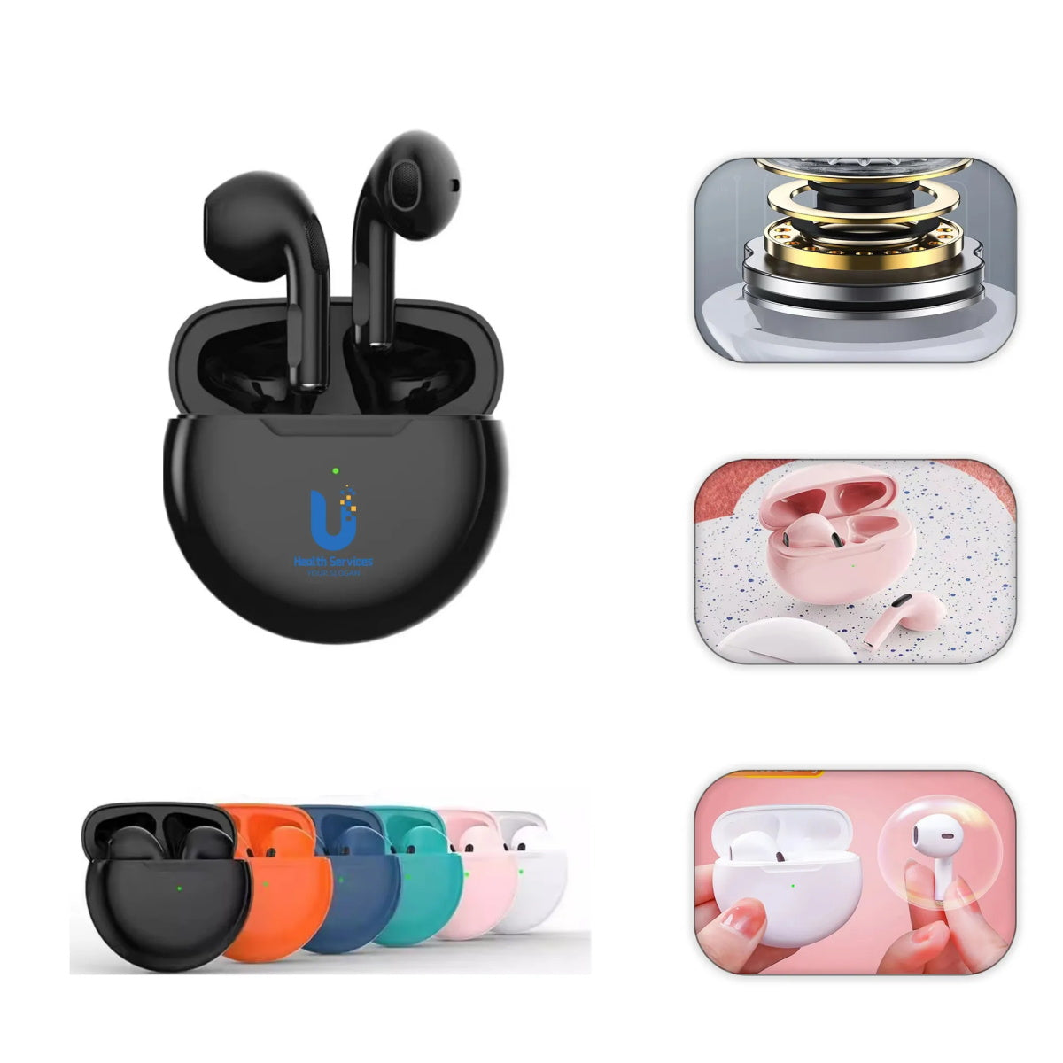 HUPSTL193 Wireless Ear Buds With Charging Case
