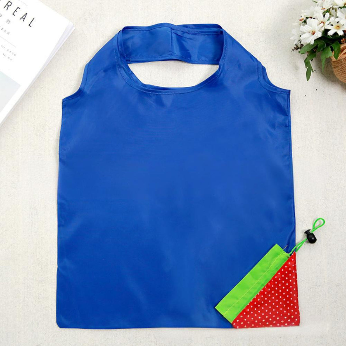 HUPSTL198 Foldable Polyester Grocery Tote Bag