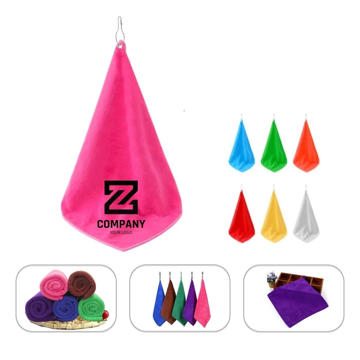 HUPSTL202 Microfiber RallyTowel with Metal Gromment