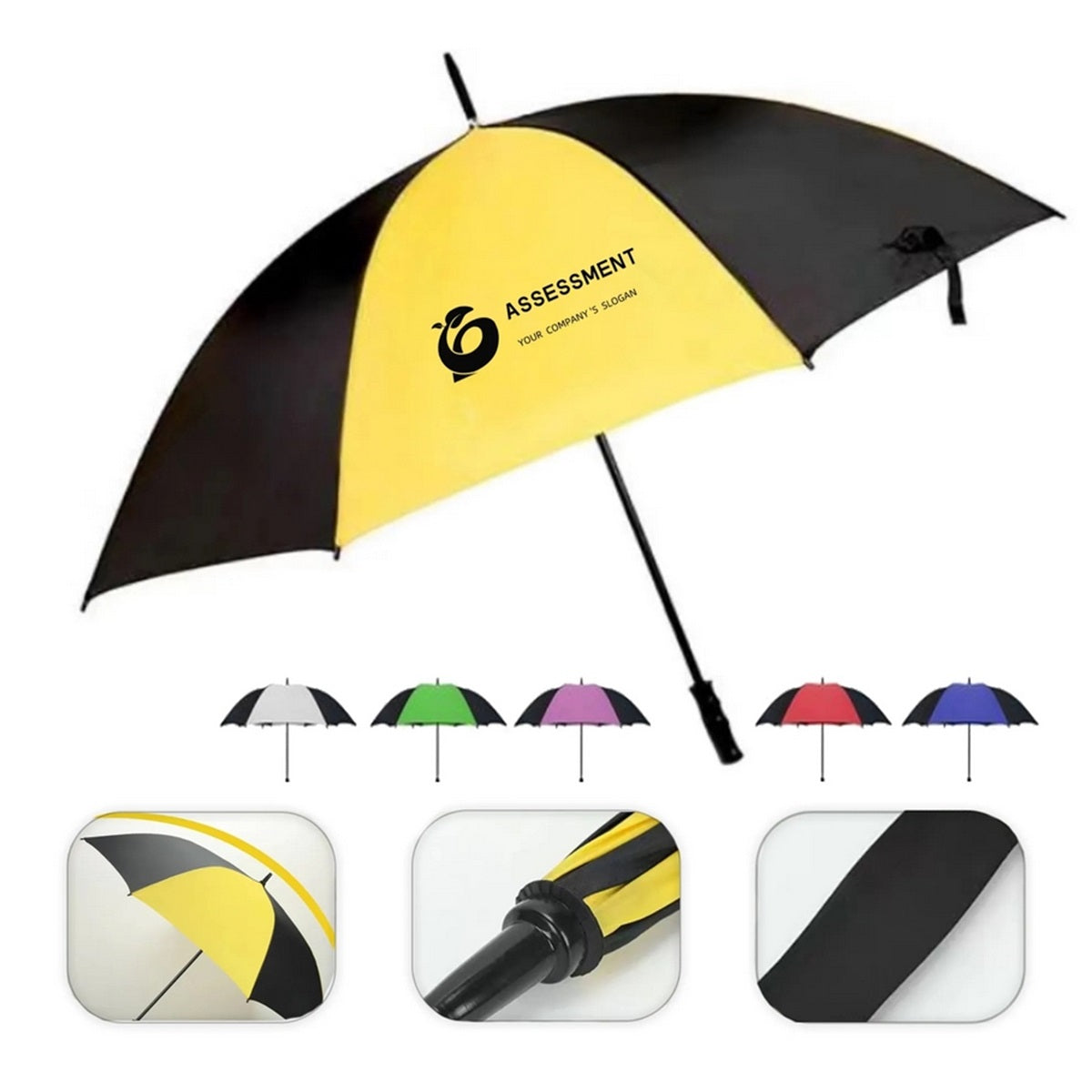 HUPSTL212 Manual Straight Long Handle Golf Umbrella