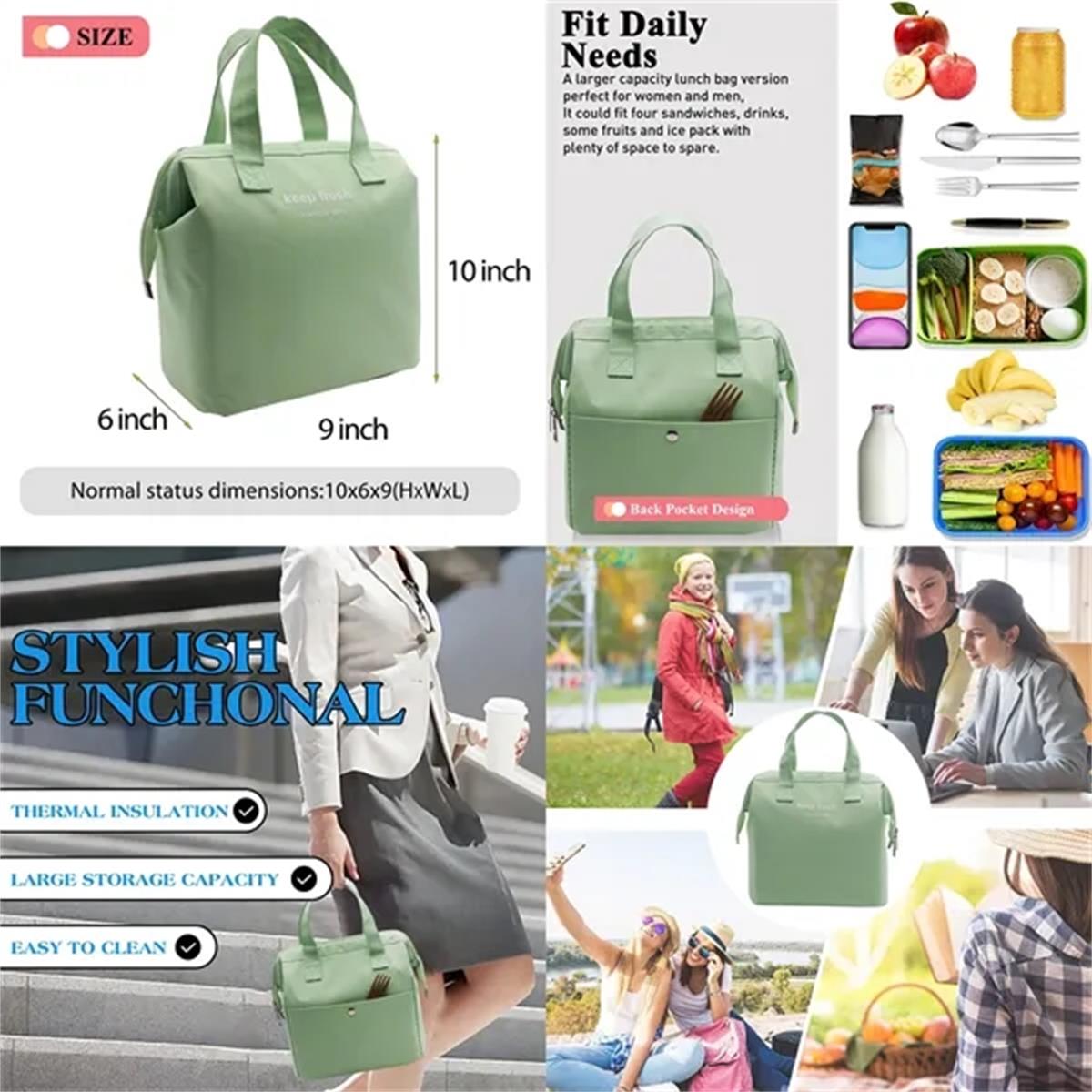 HUPSTL221 Oxford Cloth Bento Insulated Lunch Bag