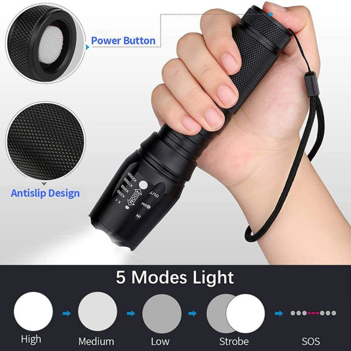 HUPSTL247 Aluminum Led Flashlight
