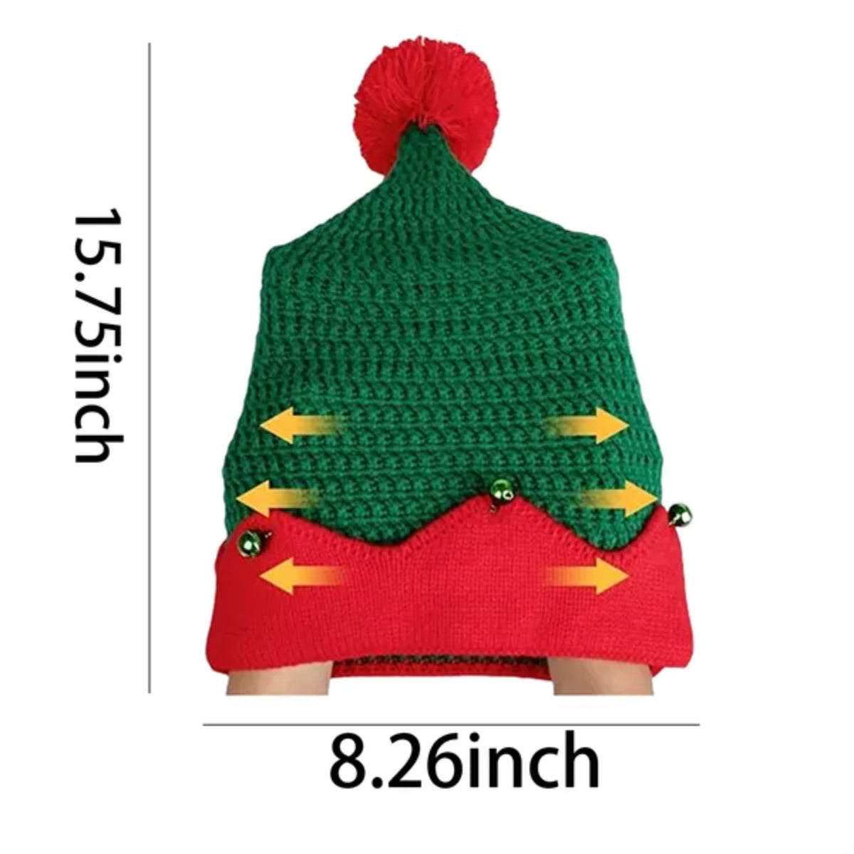 HUPSTL252 Fun Christmas Elf Ears Hat for Kids and Adults